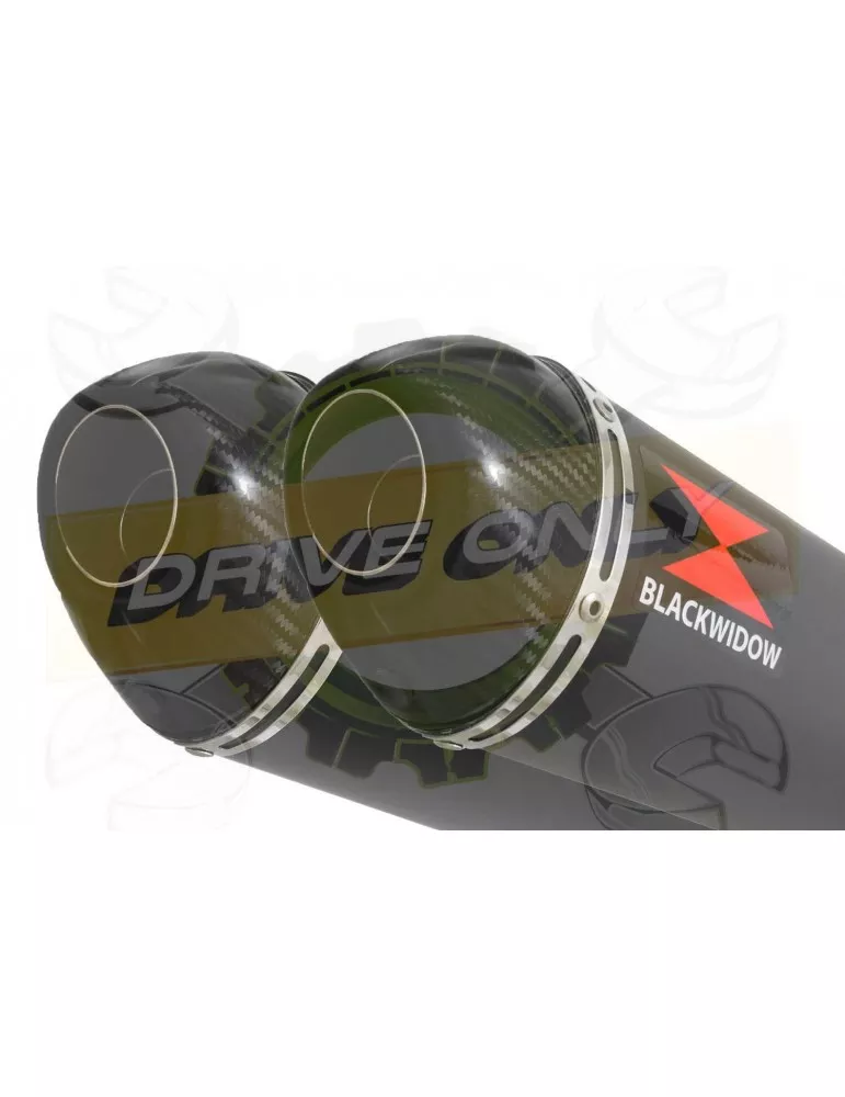 Sl 1000 Falco  1999 - 2005  4-2 Exhaust tube de raccords & Silencieuxs Ovale Noir En Inox + Carbon Tips 300mm