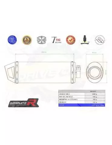 Silencieux sport Dominator : YZF 250 2014 - 2017