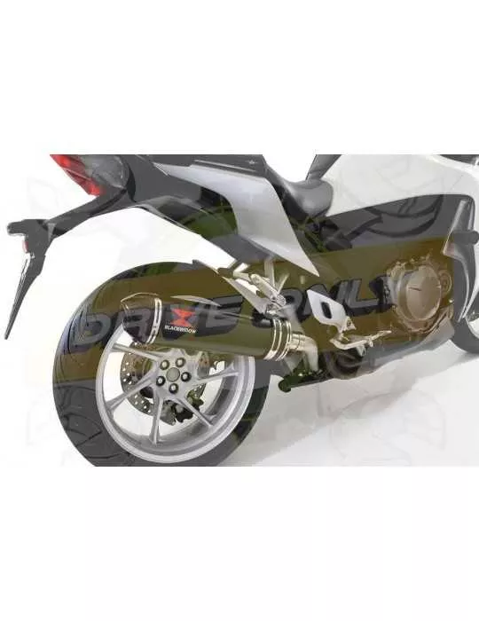 VFR1200F / VFR 1200 2010-2016  Exhaust tube de raccord et Ovale Black Steel Silencieux + En Carbone Tip 400mm