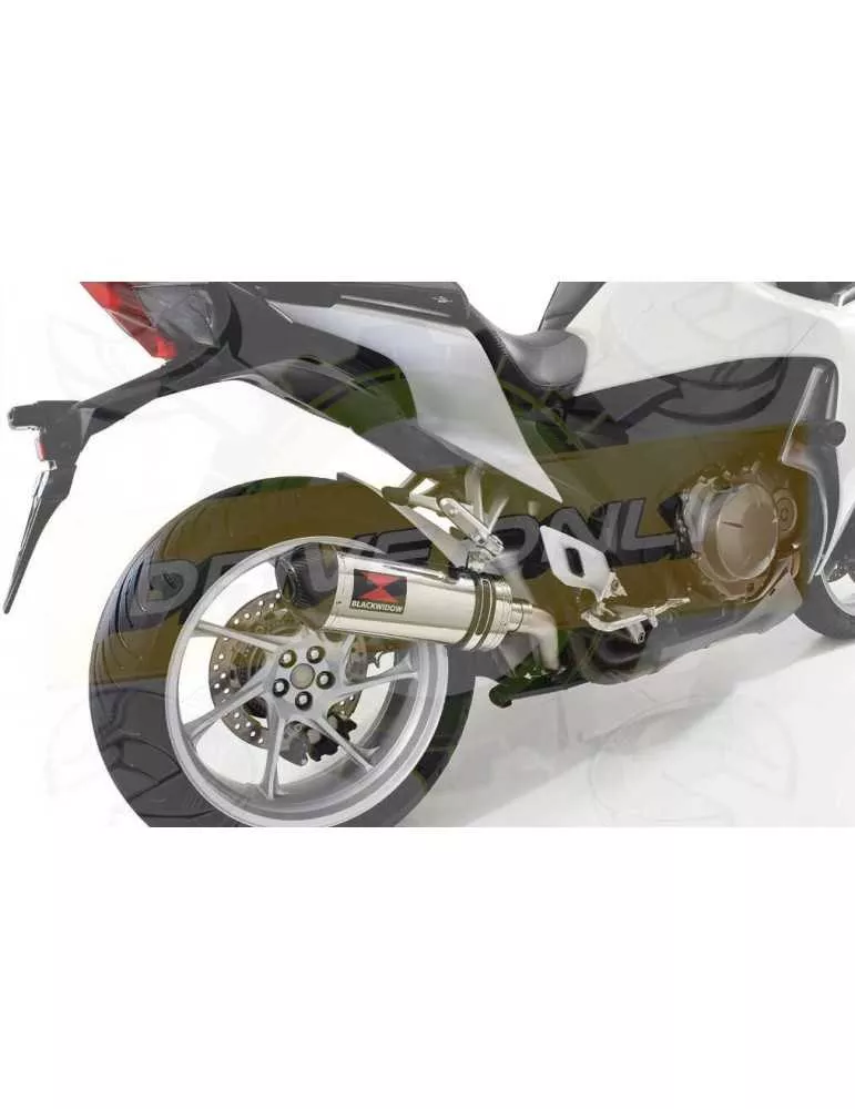 VFR1200F / VFR 1200 2010-2016  Exhaust tube de raccord et Ovale Silencieux En Inox + En Carbone Tip 300mm