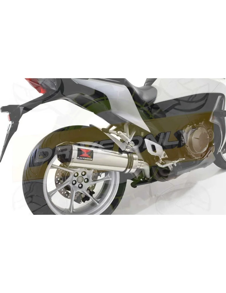 VFR1200F / VFR 1200 2010-2016  Exhaust tube de raccord et Ovale Silencieux En Inox + En Carbone Tip 400mm