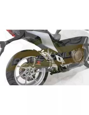 VFR1200F / VFR 1200 2010-2016  Exhaust tube de raccord et Ovale Noir Silencieux En Inox + Carbon Tip 300mm