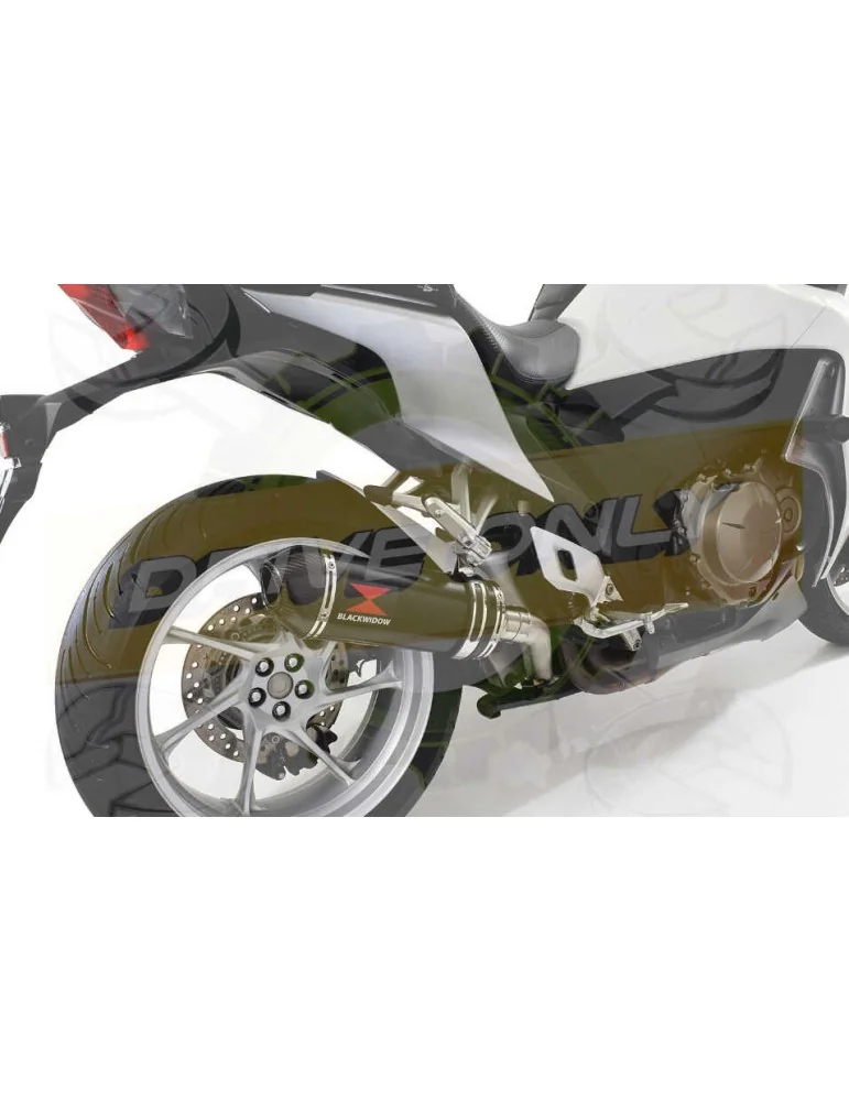 VFR1200F / VFR 1200 2010-2016  Exhaust tube de raccord et Ovale Noir Silencieux En Inox + Carbon Tip 300mm