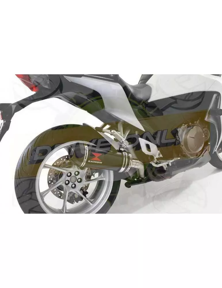 VFR1200F / VFR 1200 2010-2016  Exhaust tube de raccord et Ovale Noir Silencieux En Inox + Carbon Tip 300mm