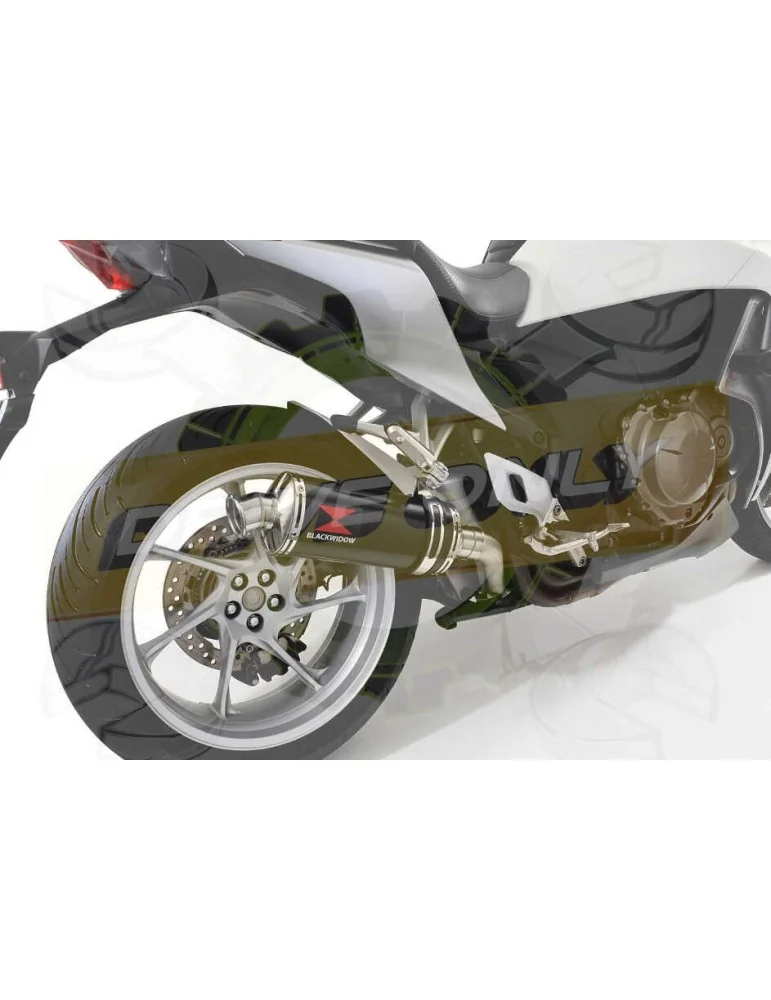 VFR1200F / VFR 1200 2010-2016  Exhaust tube de raccord et Ovale Noir Silencieux En Inox 300mm