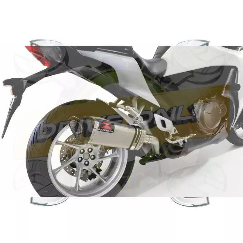 VFR1200F / VFR 1200 2010-2016  Exhaust tube de raccord et Tri Ovale steel Silencieux + carbon tip 250mm