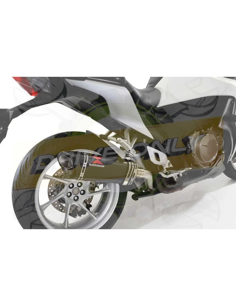 VFR1200F / VFR 1200 2010-2016  Exhaust tube de raccord et Tri Ovale En Carbone Silencieux 250mm