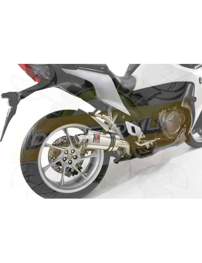 VFR1200F / VFR 1200 2010-2016  Exhaust tube de raccord et Silencieux Rond Inox 230mm