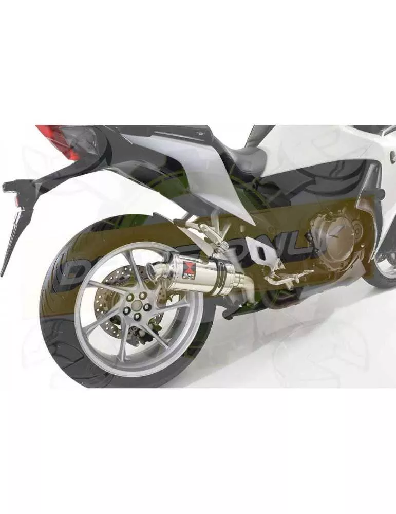 VFR1200F / VFR 1200 2010-2016  Exhaust tube de raccord et Silencieux Rond Inox 230mm
