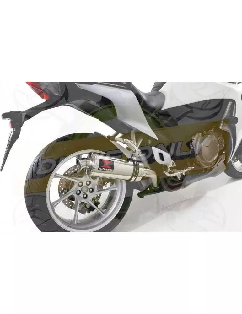 VFR1200F / VFR 1200 2010-2016  Exhaust tube de raccord et Silencieux Oval Inox 300mm