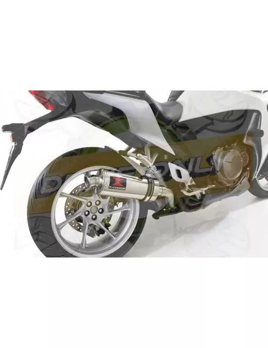 VFR1200F / VFR 1200 2010-2016  Exhaust tube de raccord et Silencieux Oval Inox 300mm