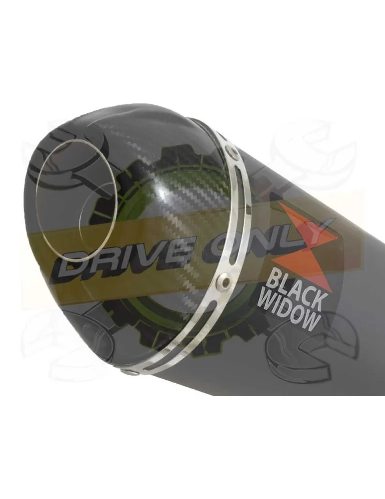 KTM 125 Duke 2017-2019  Silencieux en Inox Noir + Canule Carbone  200mm