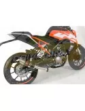 KTM 125 Duke 2017-2019  Silencieux Rond en Inox + Canule Carbone  200mm