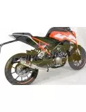 KTM 125 Duke 2017-2019  Silencieux Rond en Inox + Canule Carbone  200mm