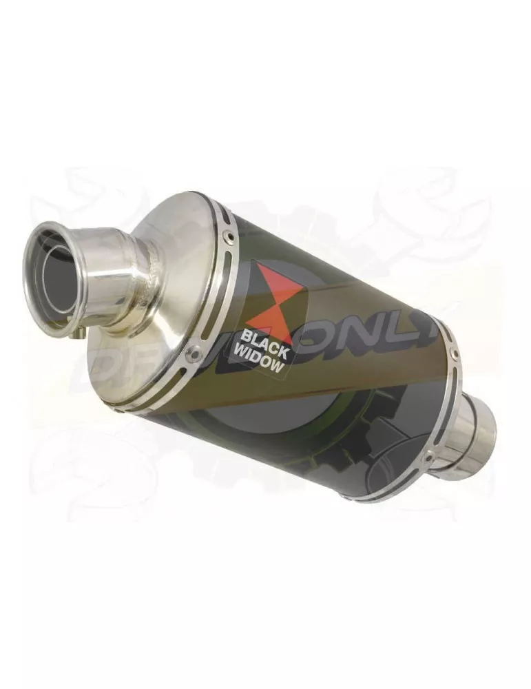 KTM 125 Duke 2017-2019  Silencieux Rond en Inox + Canule Carbone  200mm