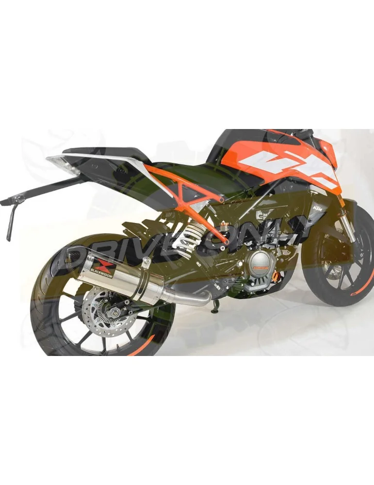 KTM 125 Duke 2017-2019  Silencieux Ovale  en Inox + Canule Carbone  300mm