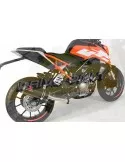 KTM 125 Duke 2017-2019  Silencieux Ovale en Carbone + Canule Carbone  300mm