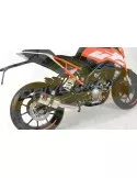 KTM 125 Duke 2017-2019  Silencieux en Inox + Canule Carbone  200mm