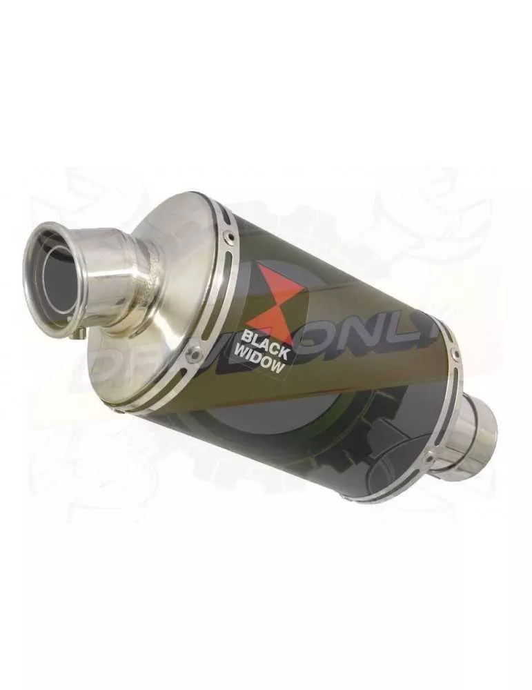 KTM 125 Duke 2017-2019  Silencieux Rond en Inox + Canule Carbone  200mm