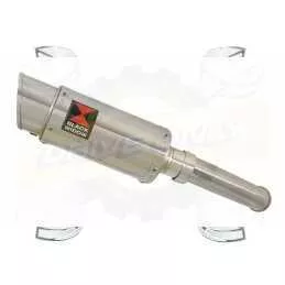 KTM 125 Duke 2017-2019  Silencieux Rond en Inox + Canule Carbone  200mm