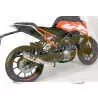 KTM 125 Duke 2017-2019  Silencieux Rond en Inox + Canule Carbone  200mm