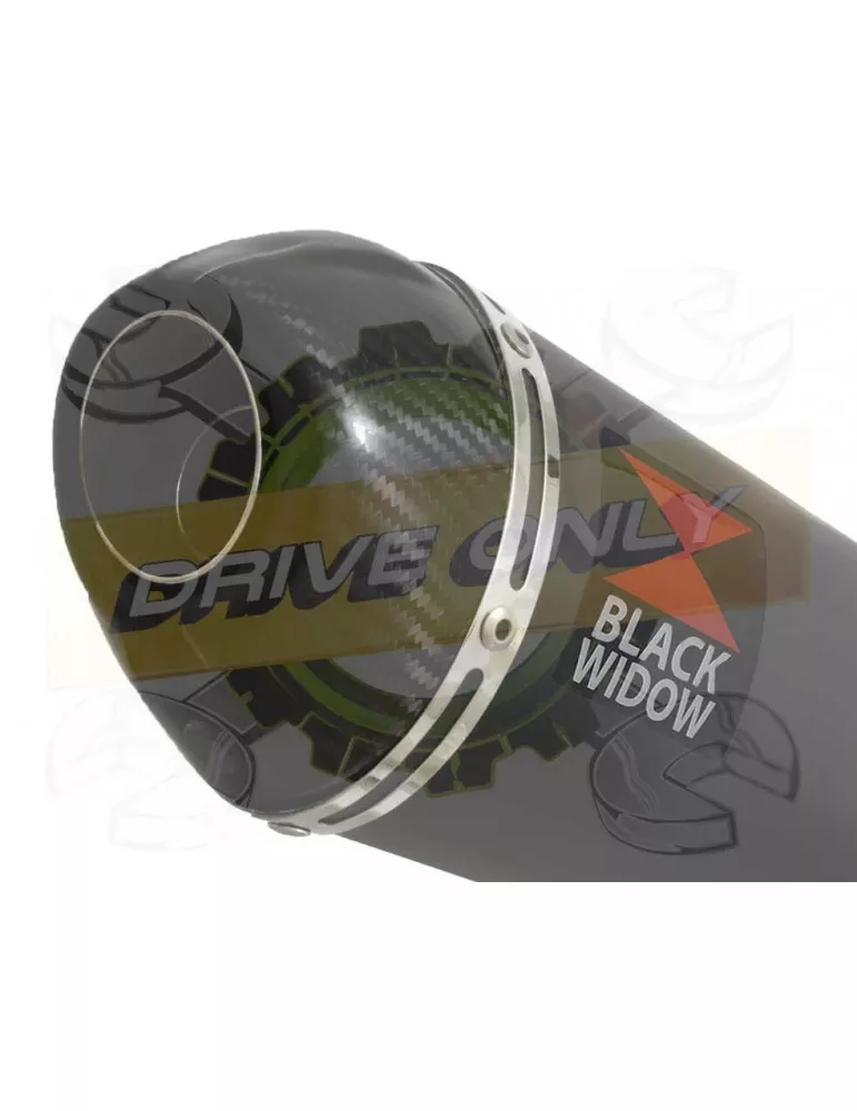 KTM 125 Duke 2017-2019  Silencieux en Inox Noir + Canule Carbone  200mm