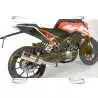 KTM 125 Duke 2017-2019  Silencieux Ovale  en Inox + Canule Carbone  300mm