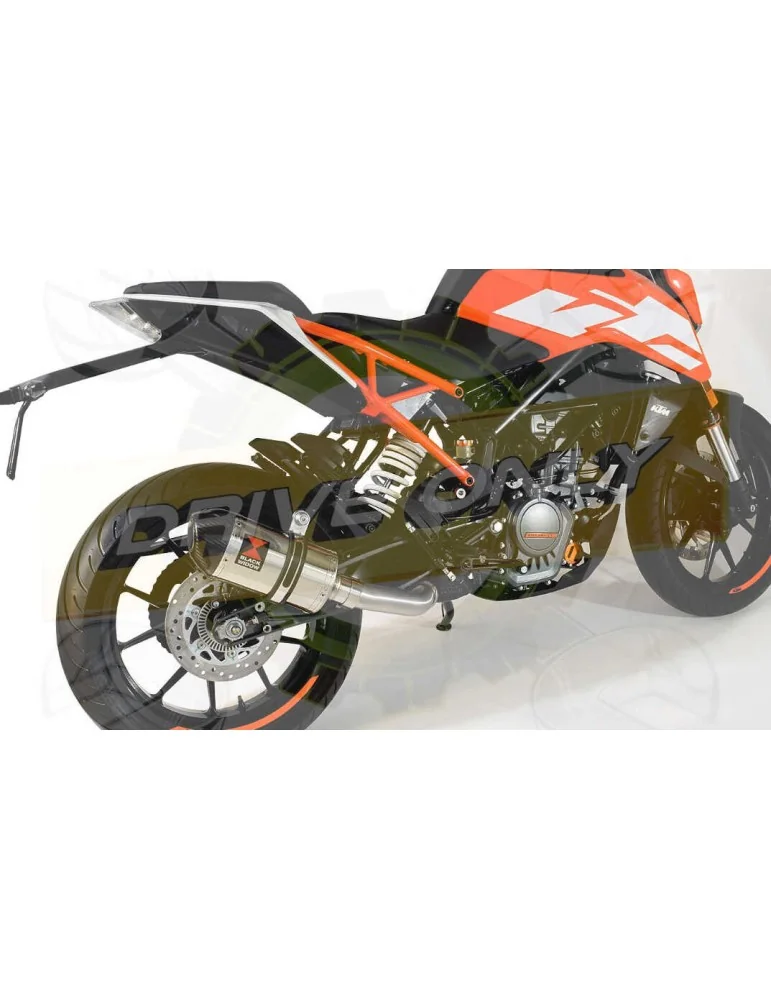 KTM 125 Duke 2017-2019  Silencieux en Inox + Canule Carbone  200mm