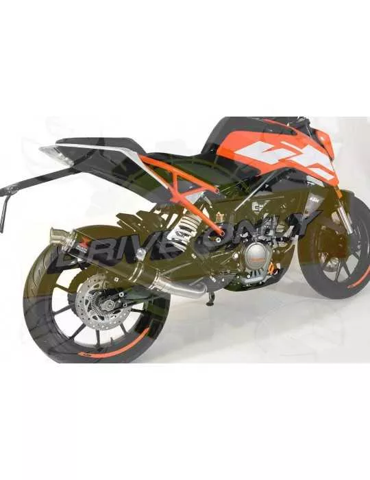 KTM 125 Duke 2017-2019  Silencieux Rond en Inox  Noir  300mm