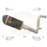 KTM Duke  125 2017-2019  Ligne Décatalysée directe + Silencieux Ovale  en Inox Noir + Canule Carbone  200mm