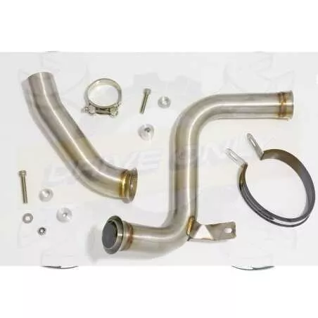 KTM RC 125 2017-2019  Ligne directe + Silencieux Ovale  en Inox Noir + Canule Carbone  200mm
