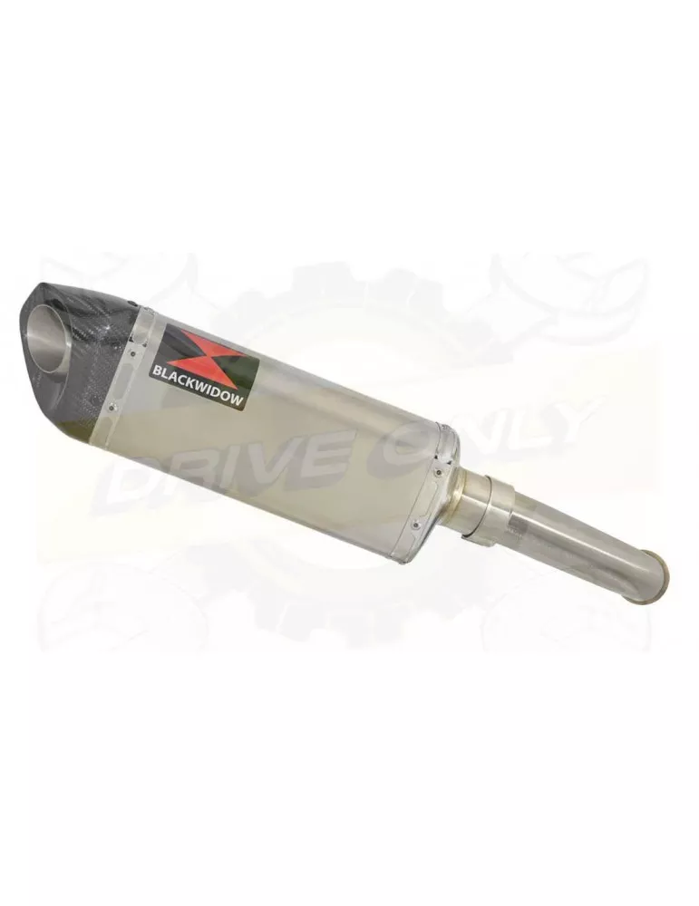 KTM 125 Duke 2017-2019  Silencieux TriOval en Inox  + Canule Carbone 300mm