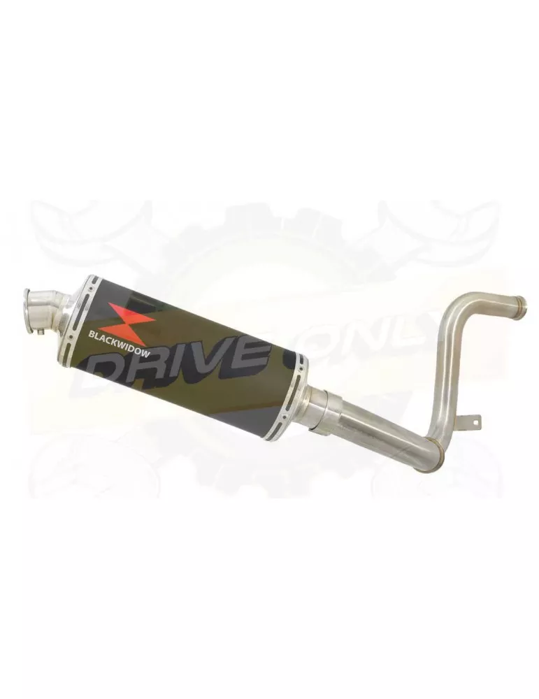 KTM RC 125 2017-2019 Ligne directe + Silencieux Rond en Inox  Noir  300mm