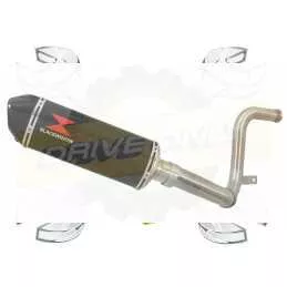 KTM RC 125 2017-2019 Ligne directe + Silencieux Ovale en Carbone + Canule Carbone  300mm