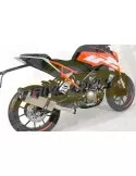 KTM 125 Duke 2017-2019  Silencieux TriOval en Inox  + Canule Carbone 300mm