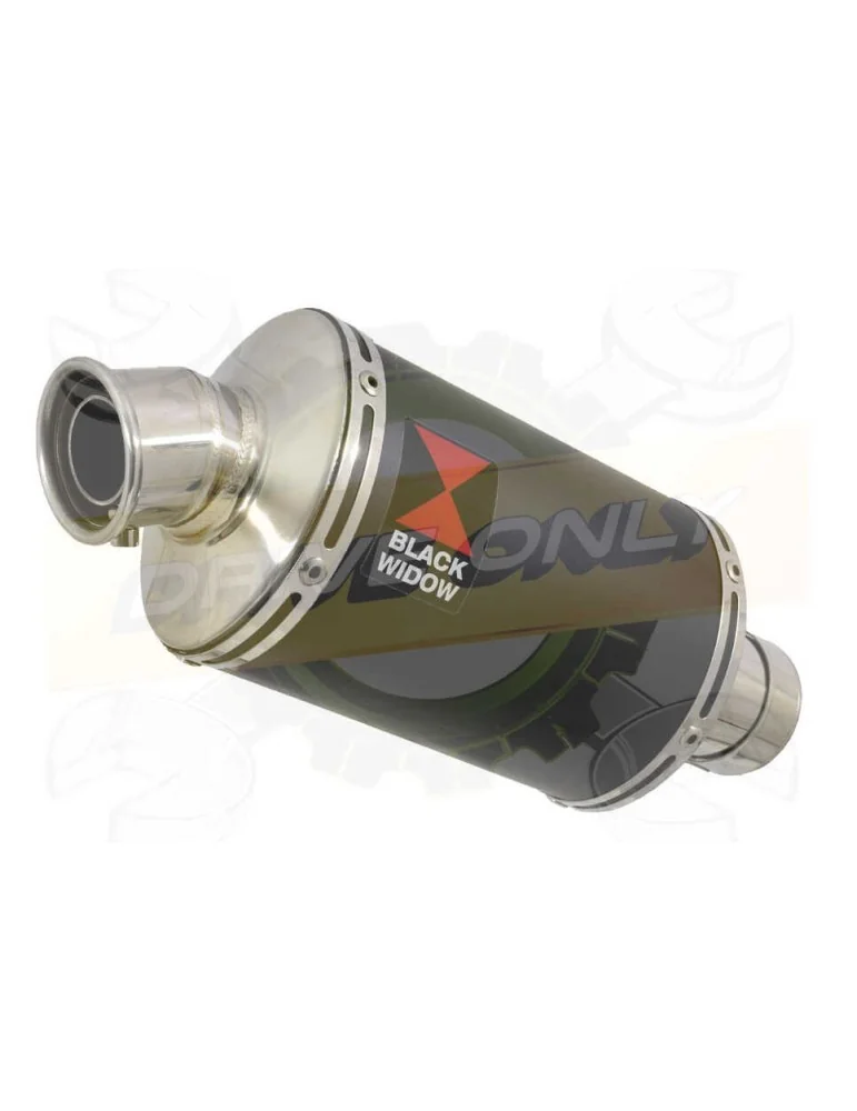 KTM 125 Duke 2017-2019  Silencieux Rond en Inox + Canule Carbone  200mm