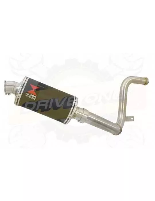 KTM RC 125 2017-2019 Ligne directe + Silencieux Rond en Inox  Noir  230mm