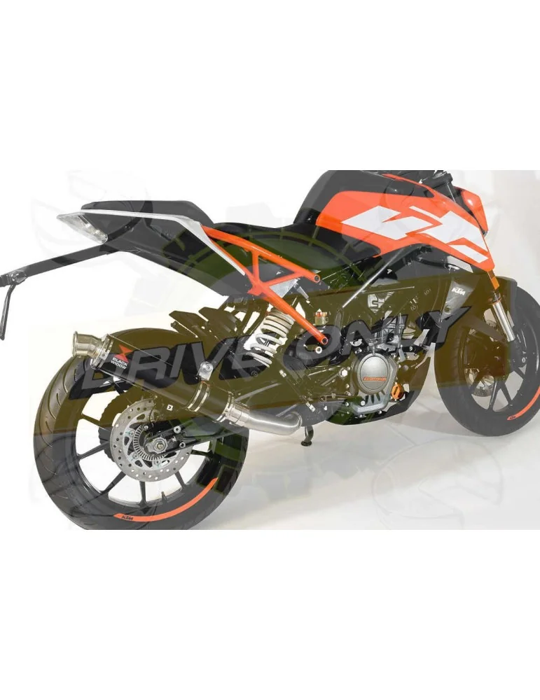 KTM 125 Duke 2017-2019  Silencieux Rond en Inox  Noir  300mm