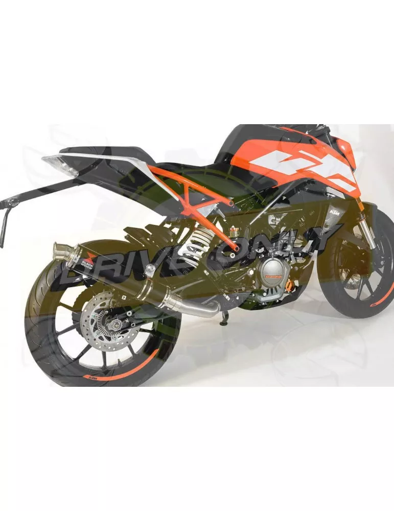 KTM 125 Duke 2017-2019  Silencieux Rond en Inox  Noir  300mm