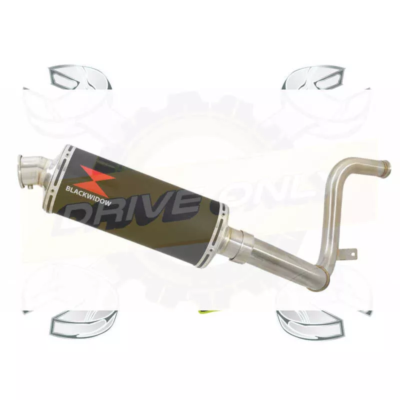 KTM RC 125 2017-2019 Ligne directe + Silencieux Rond en Inox  Noir  300mm