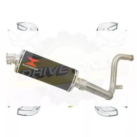 KTM RC 125 2017-2019 Ligne directe + Silencieux Rond en Inox  Noir  300mm