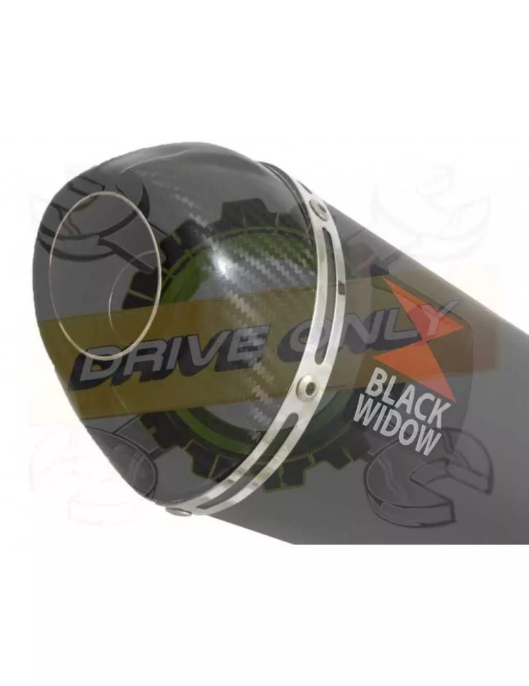 KTM 125 Duke 2017-2019  Silencieux en Inox Noir + Canule Carbone  200mm