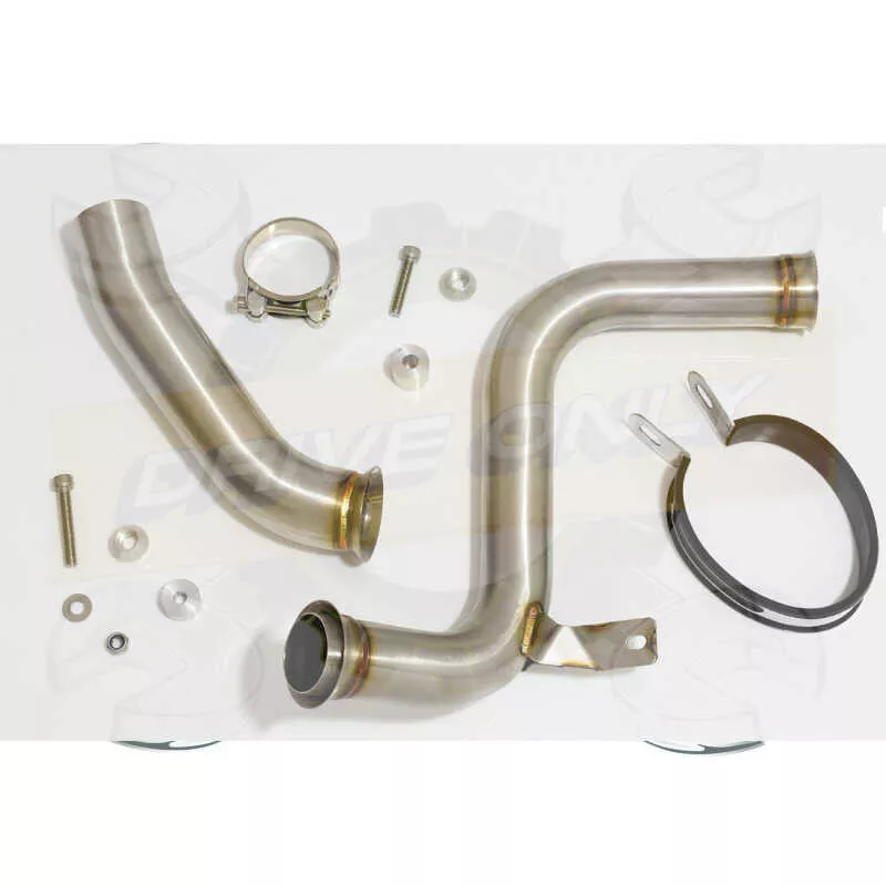 KTM RC 125 2017-2019  Ligne directe + Silencieux Ovale  en Inox Noir + Canule Carbone  200mm