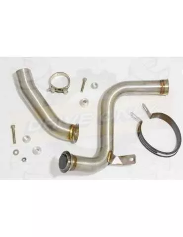 KTM RC 125 2017-2019 Ligne directe + Silencieux Ovale  en Inox Noir + Canule Carbone  300mm