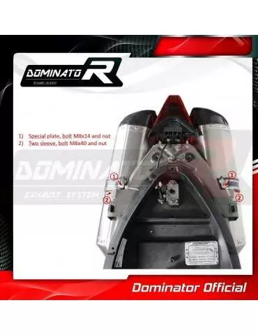 Silencieux sport Dominator : Dorsoduro 900 2017 - 2020 