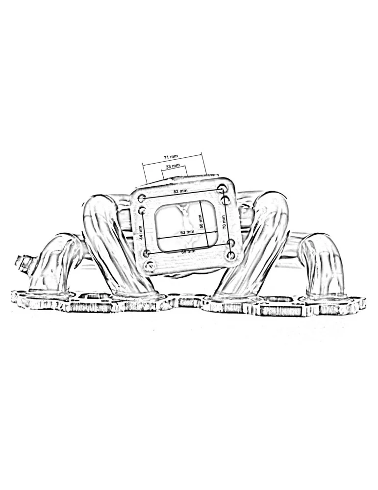 Collecteur d'échappement Inox DriveOnly Nissan 240SX S13 Moteur SR20DET 1989‎ - ‎1994