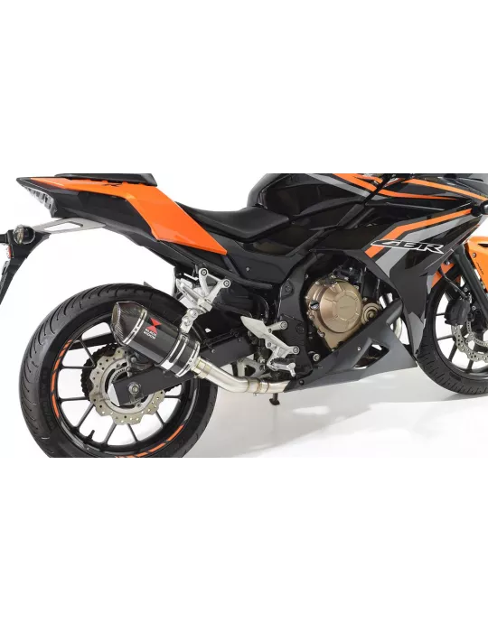 CBR500R 2016-2020 Silencieux Sport Ovale Carbone et Canule Carbone  200mm 