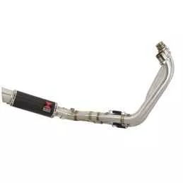 CBR650R 2019-2020 Ligne complète Collecteur/Decatalyseur/Silencieux Inox Carbone / Anodisé Rond 230mm