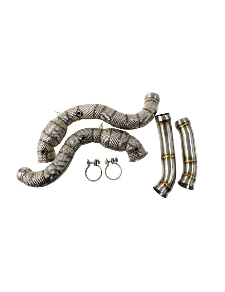 Descente de turbo + Décatalyseur + Bouclier Classe C W205 E63 AMG  2014 - 2020 Descente de turbo + Décatalyseur + Bouclier Classe C W205 E63 AMG  2014 - 2020
