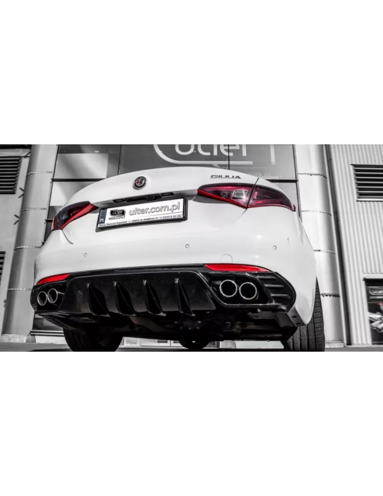 Silencieux Inox Ulter Sport à valve + Diffuseur  Alfa Romeo Giulia 2.0Turbo 2016-2020